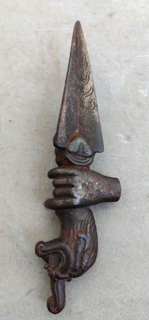 仏教法具 プルパ チベット密教 鉄製 アンティーク 呪具 霊具 ヴィンテージ