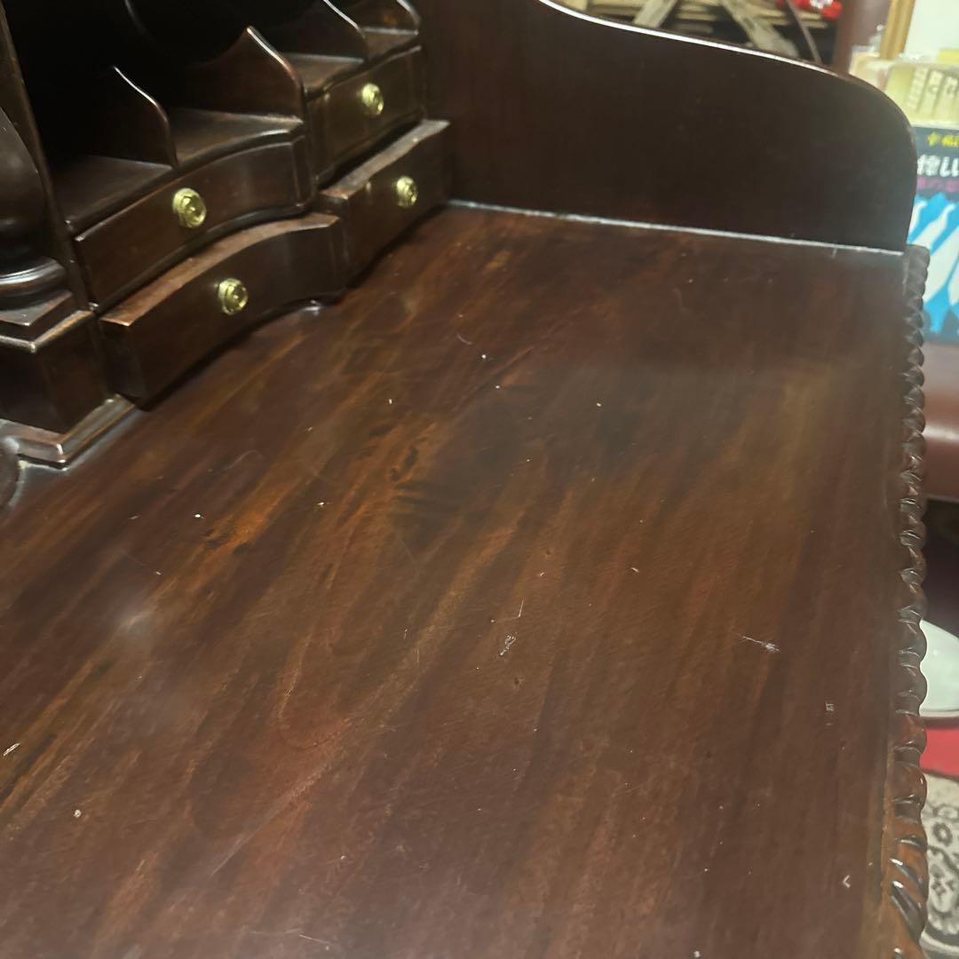 輸入家具　マホガニー　ダークブラウン イギリス　ライティングデスク