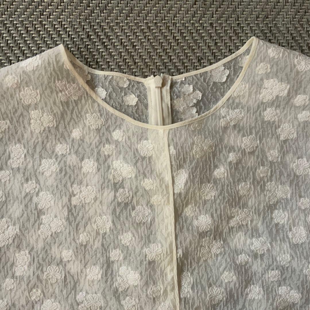 hyeon ヘヨン　シアージャガードブラウス　コバナ　ホワイト