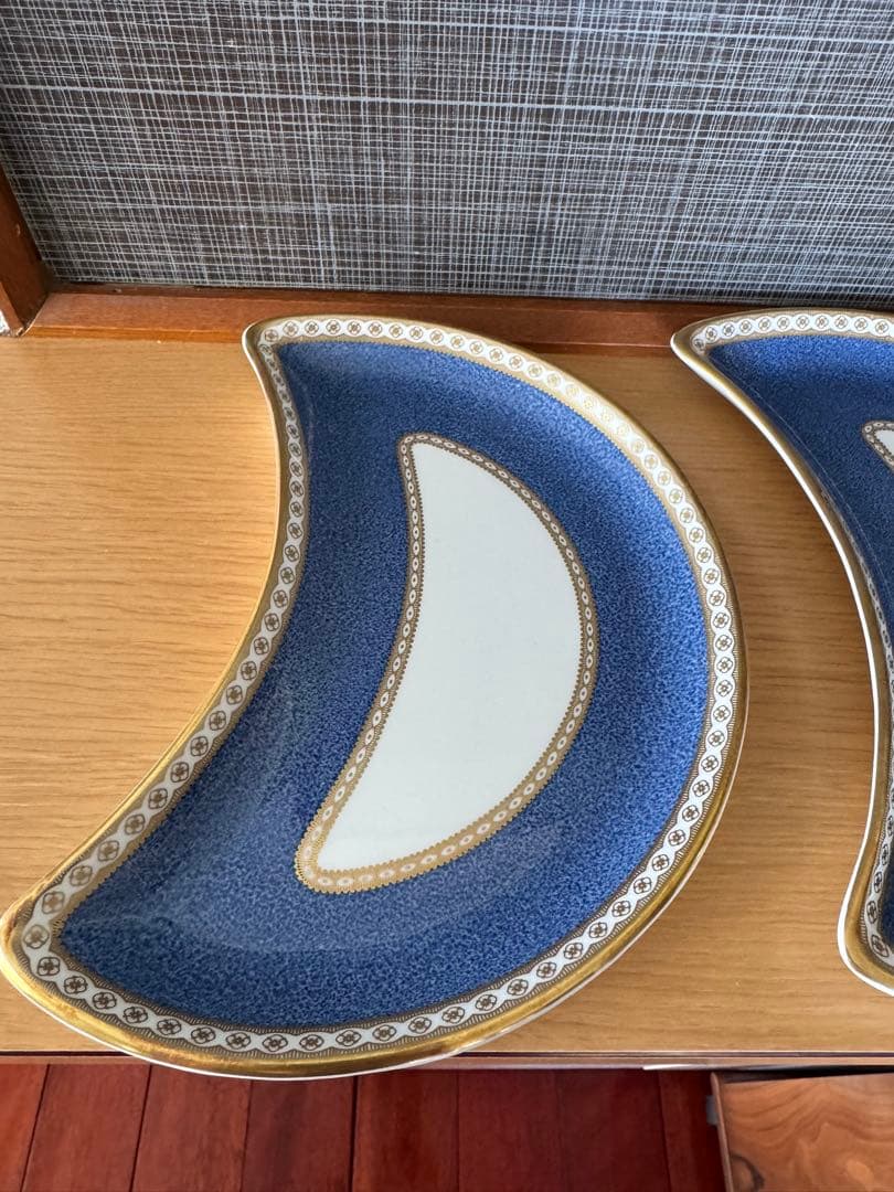 ウェッジウッド　ユーランダー　ブルー　クレセント　二枚セット