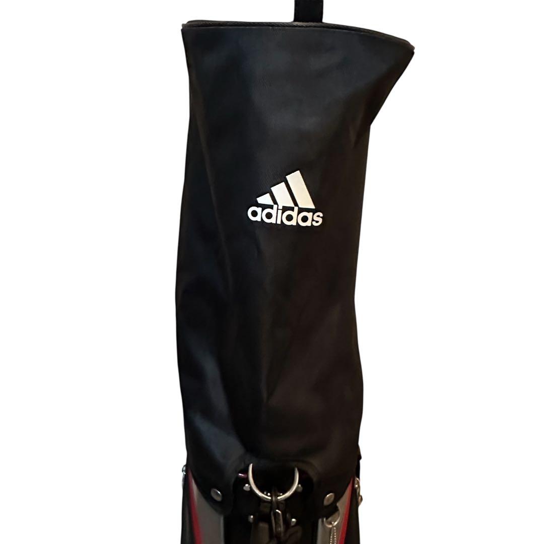 adidas ゴルフキャディーバック 黒赤白アデダス