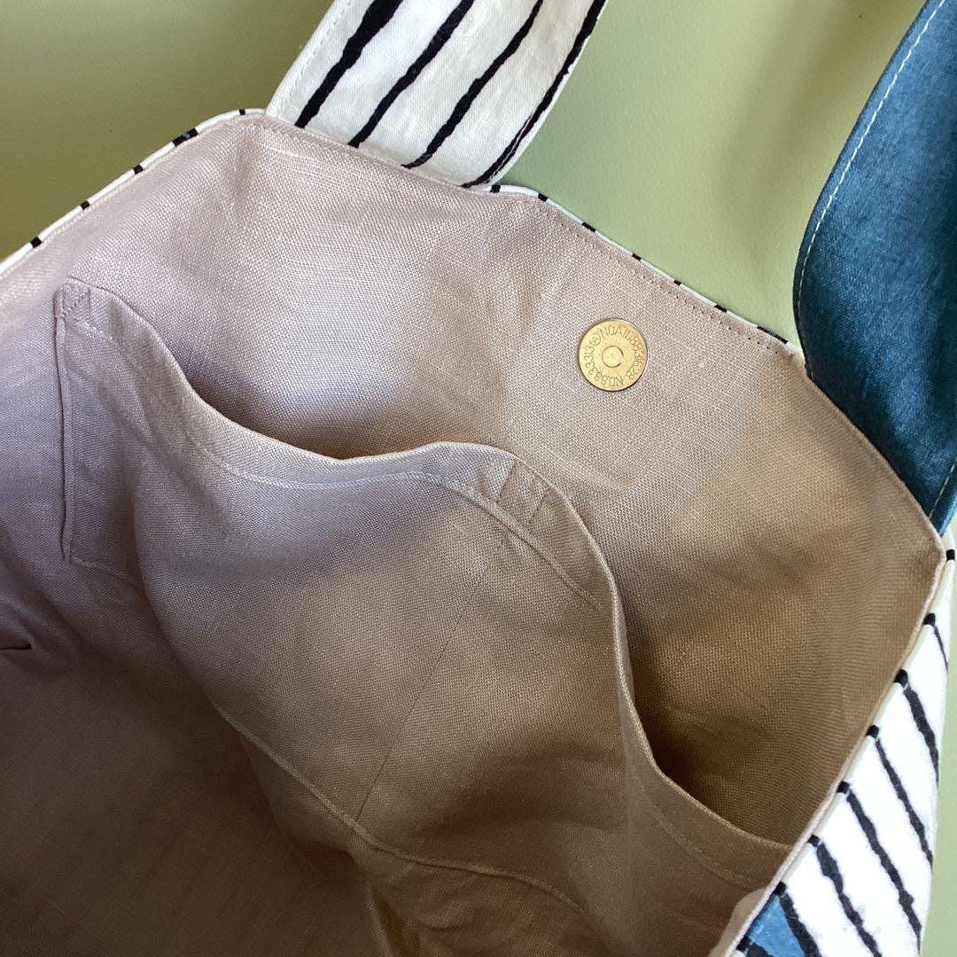 ぷれーんぴざミナペルホネンswing blueトートバッグ ハンドメイド