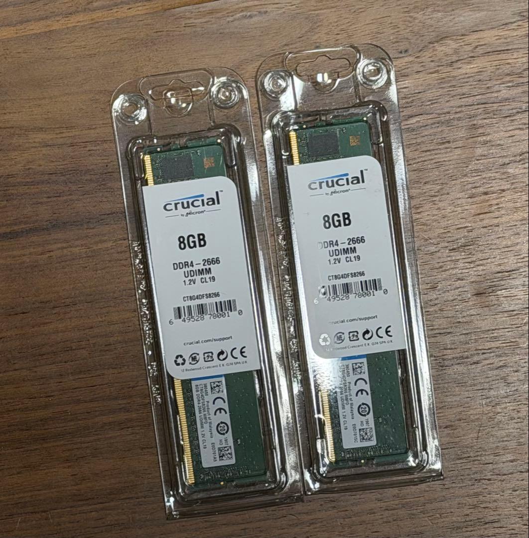 Crucial DDR4-2666 16GB (8GB 2枚組)