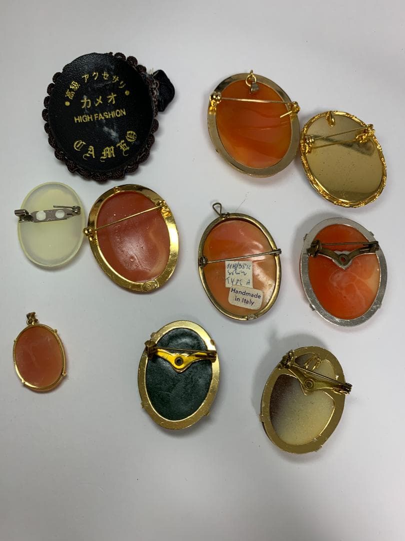 【まとめ売り】ヴィンテージ カメオブローチ ペンダント 10点セット