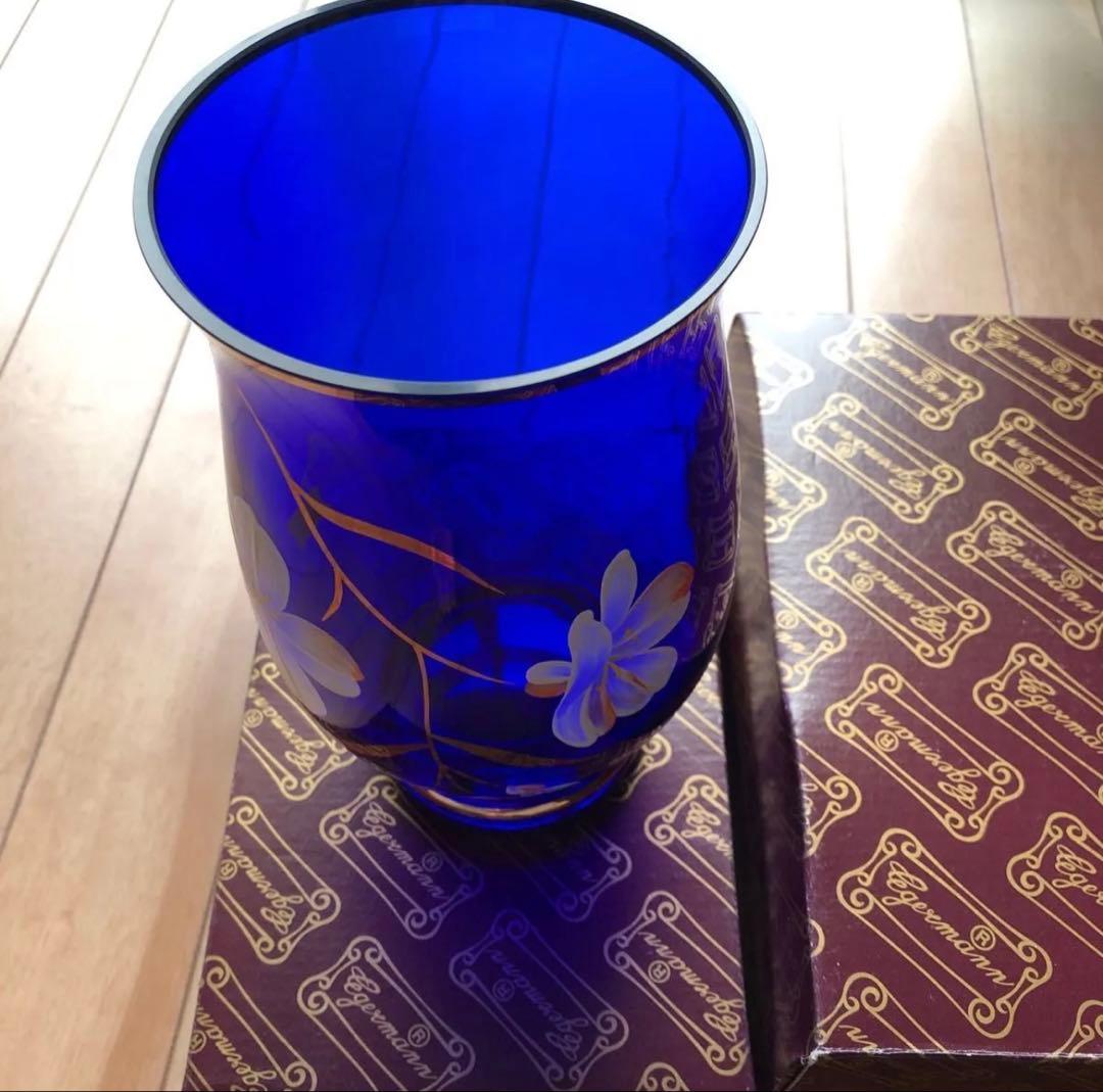 未使用　Laska Bohemia Glassラスカボヘミアガラス　花瓶