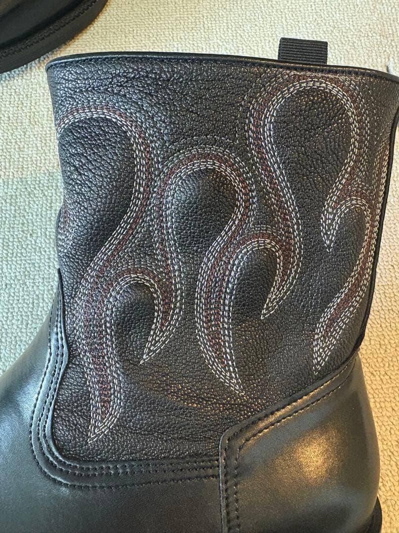 Flame Zip-up Heel Boot ブーツ　サイドジップ　us8.5