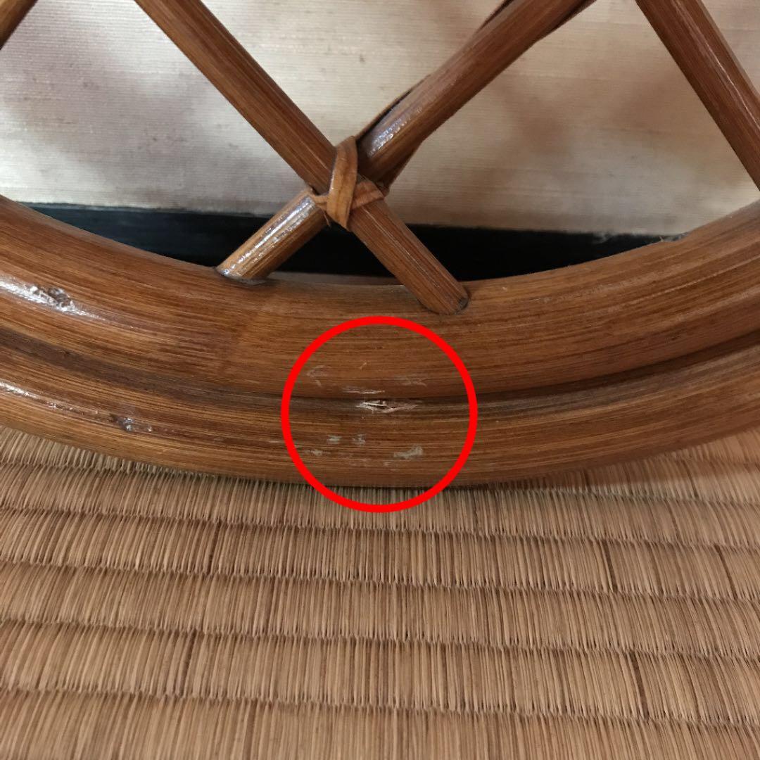 ラタン　ミラー　壁掛け　鏡　籐　姿見　スリッパラック付