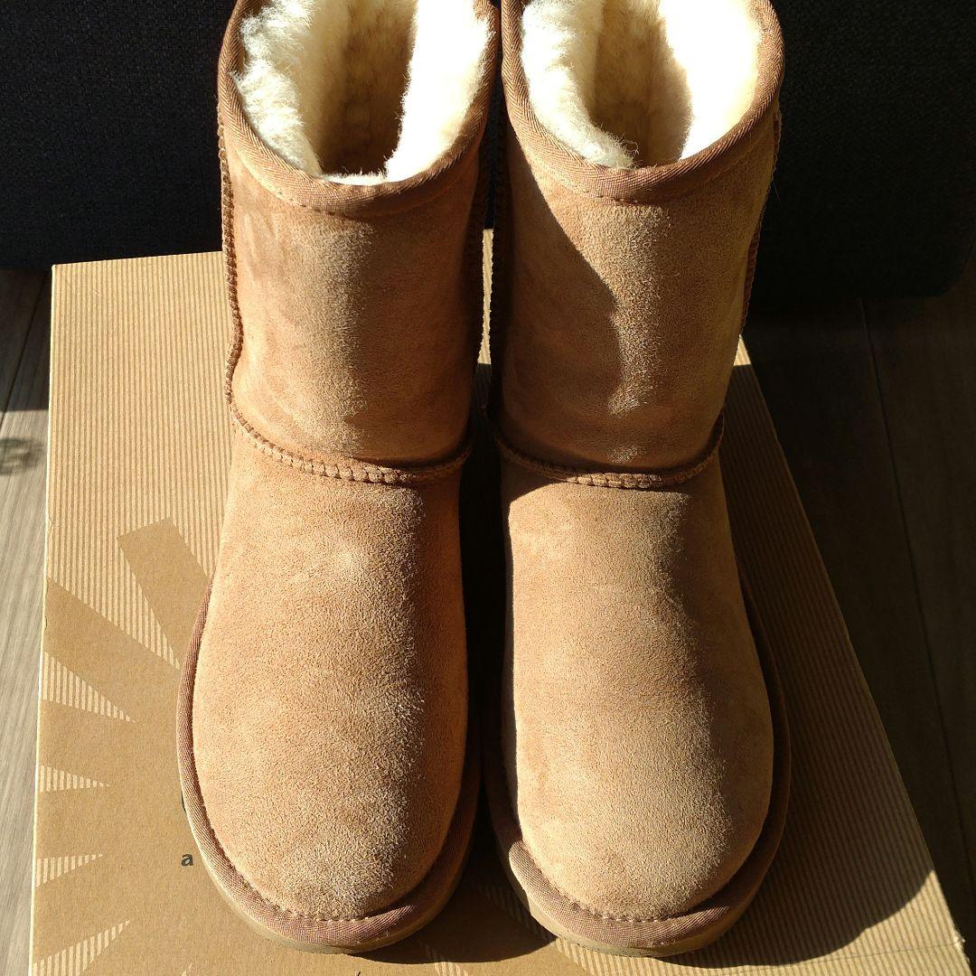【美品】UGG ムートンブーツ　ショート　キャメル　 チェスナット　 23cm
