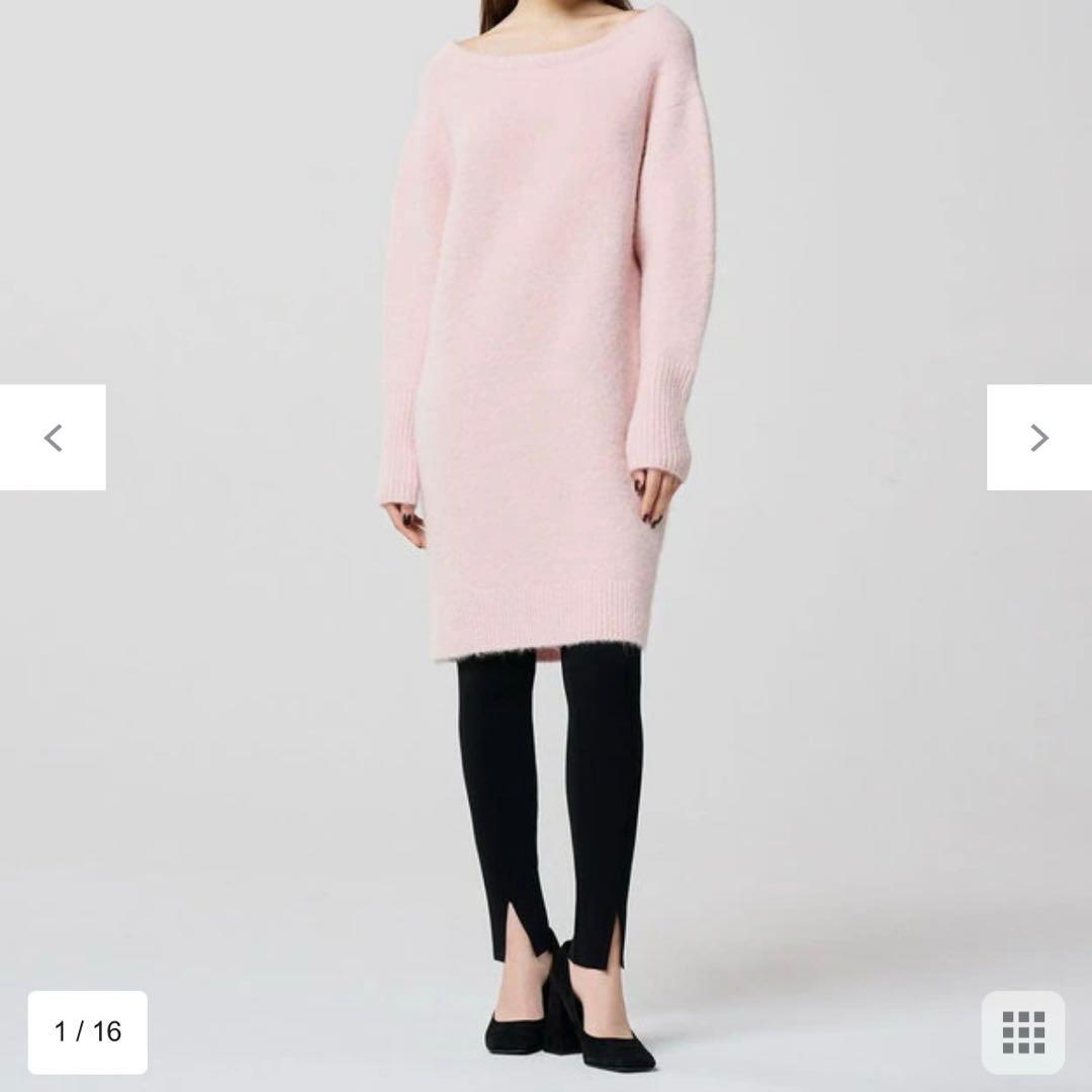 美品☆uncrave☆アンクレイヴ☆アルパカ☆ニット☆ワンピ☆ピンク☆