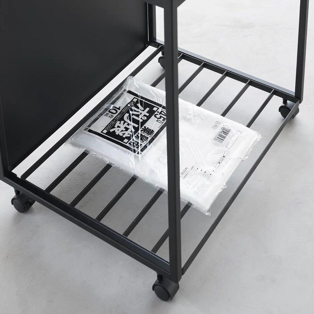 【組立済み、新品未使用】蓋付き目隠し分別ダストワゴン タワー 45L 2分別