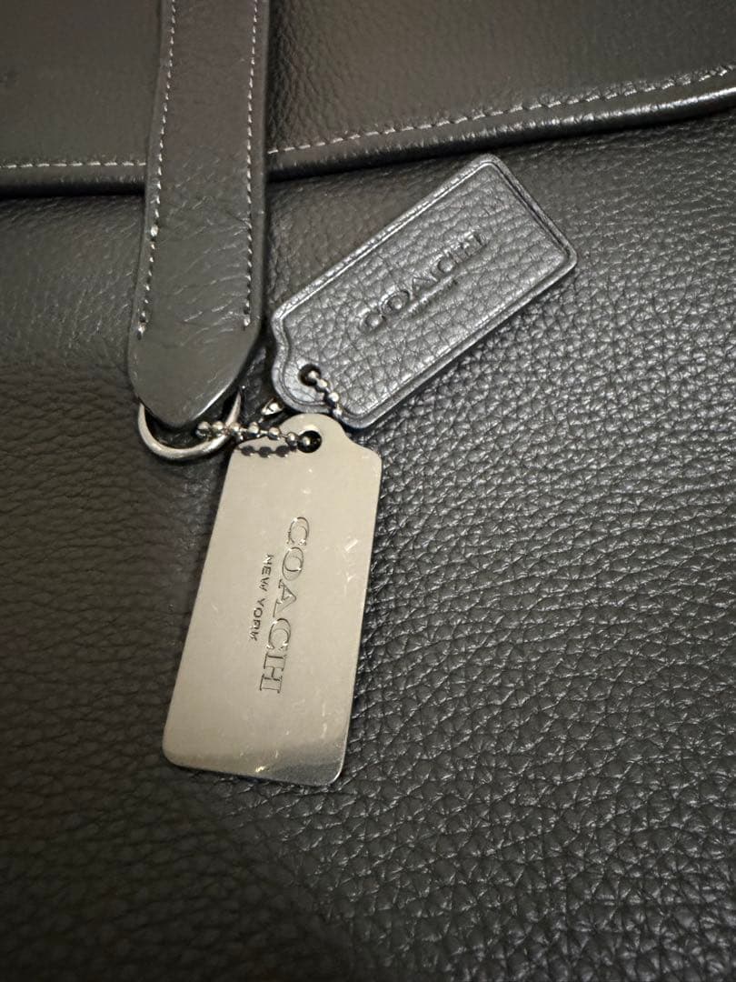 美品　COACH ブラック レザー ビジネスバッグ