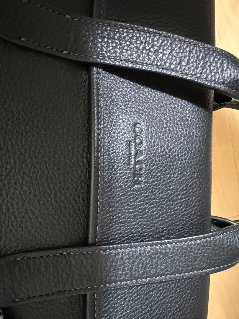 美品　COACH ブラック レザー ビジネスバッグ