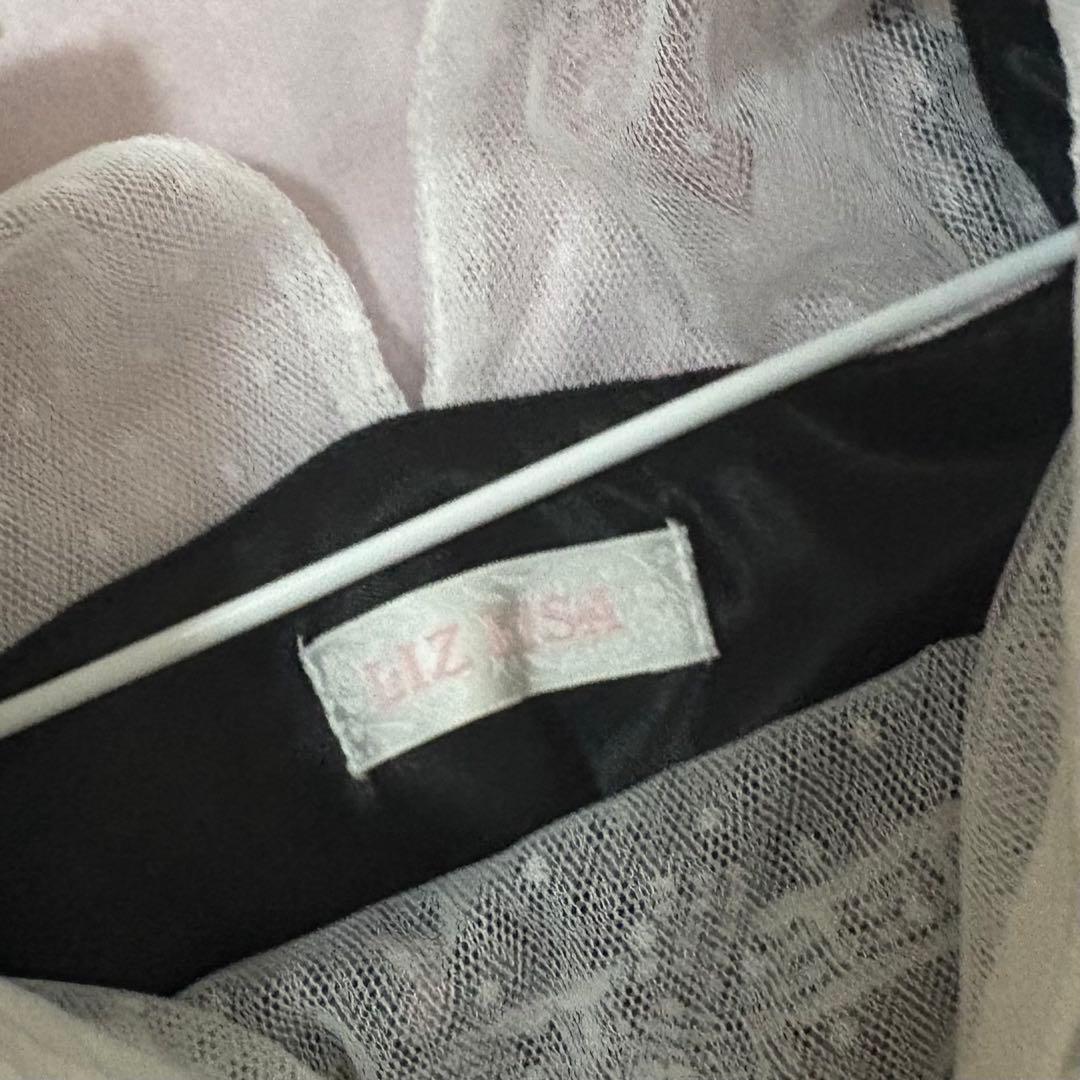 リズリサ creamy berry 柄 ワンピース ブラック M