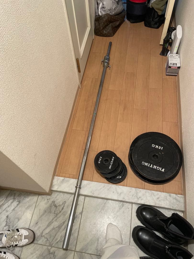 【ファイティングロード】 トレーニングベンチとウエイトプレートセット