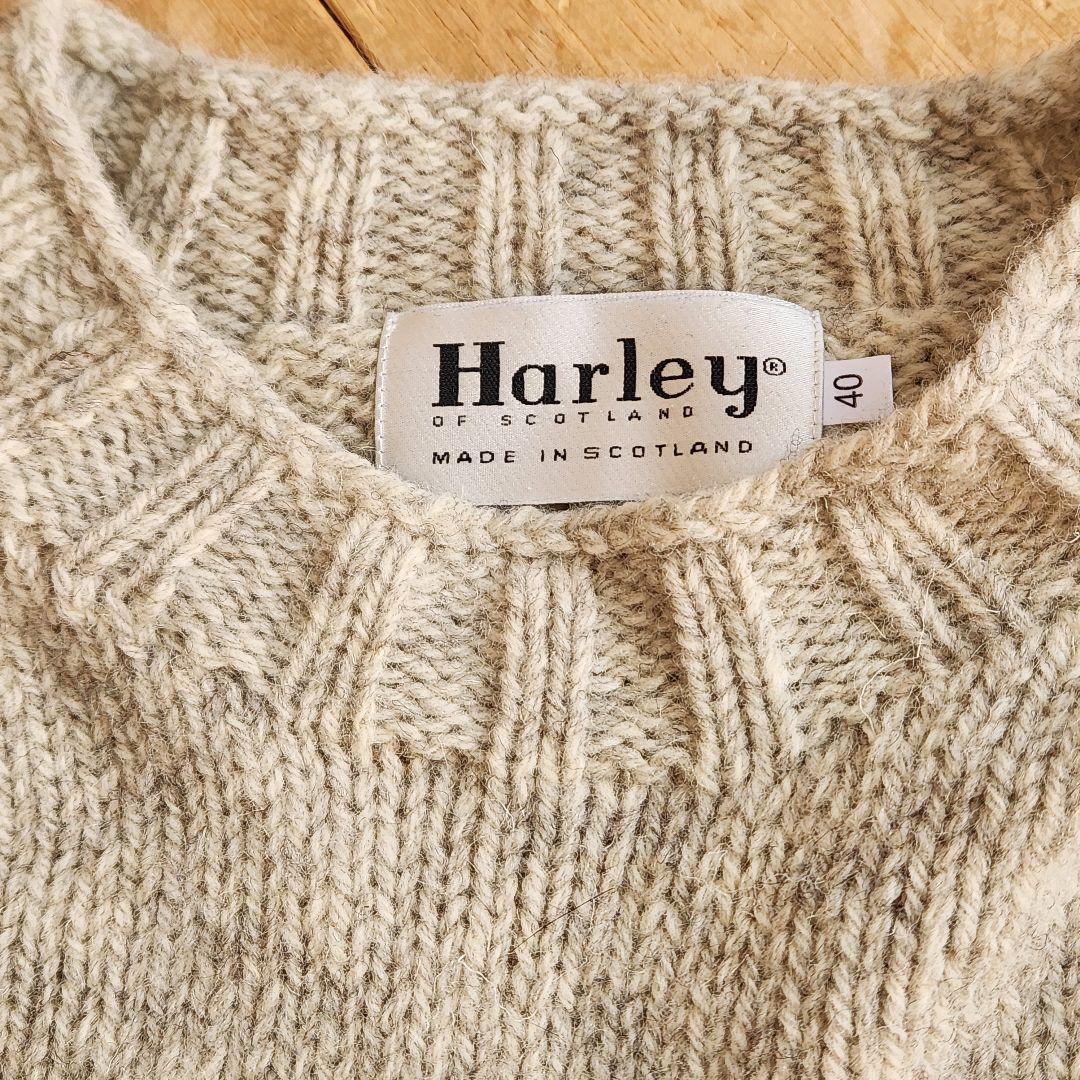 Harley of scotland ウール セーター ナチュラル サイズ40
