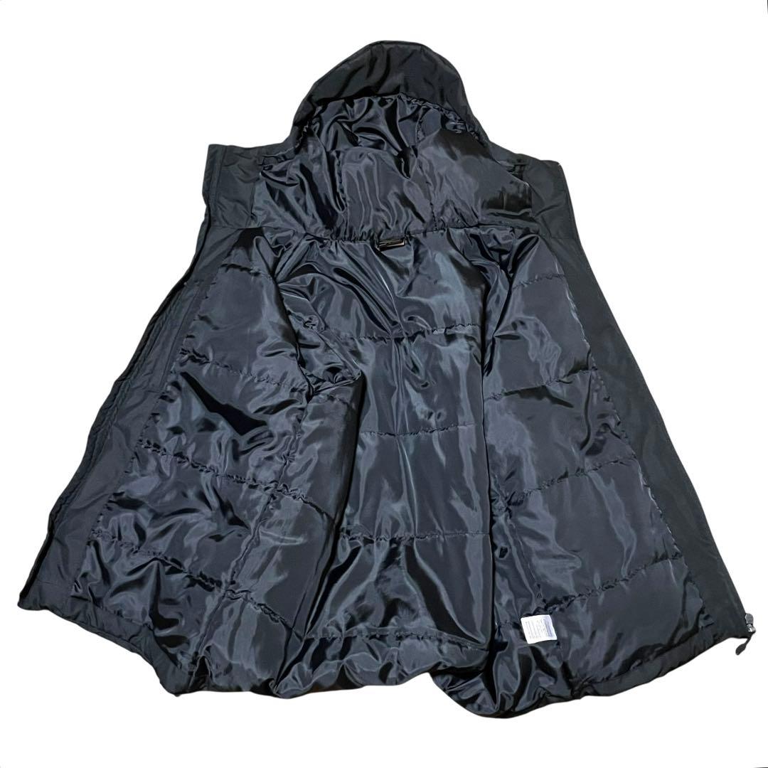 極美品 エバーグリーン ライトフーディジャケット L 中綿 防寒ジャケット