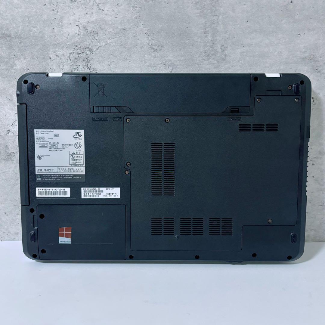 G-10/富士通/ノートパソコン/大容量SSD512GB/Win10/カメラ