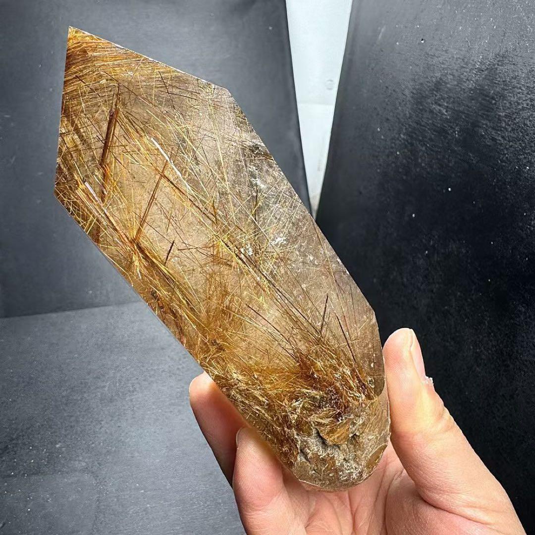 天然石 ルチルクォーツのポイント　置物YS999G.288