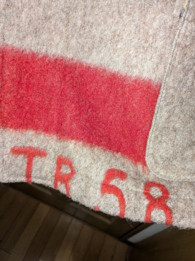 90's スイス軍　ウール ダッフルコートブランケット　 リメイク　M