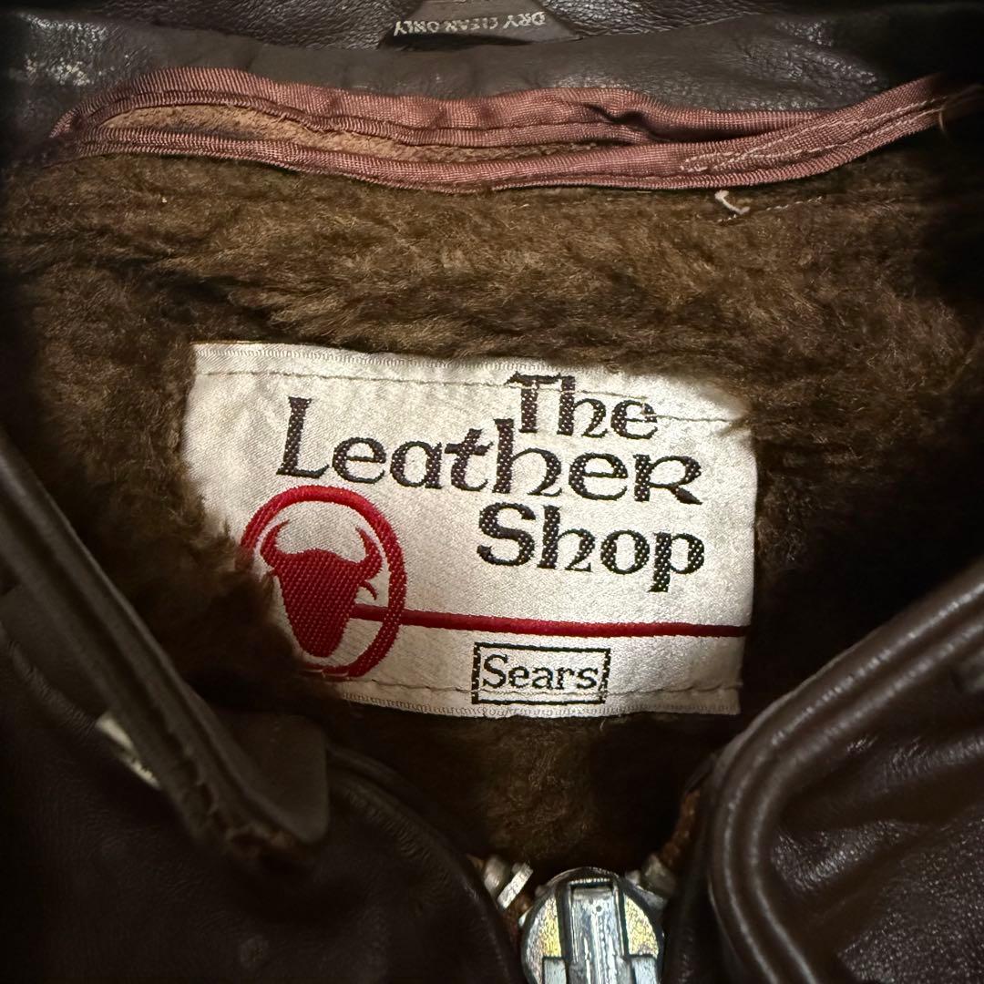 80年代　シアーズ　シングルライダースジャケット　42