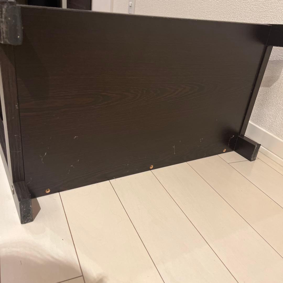 ダークブラウン 4段オープンシェルフ