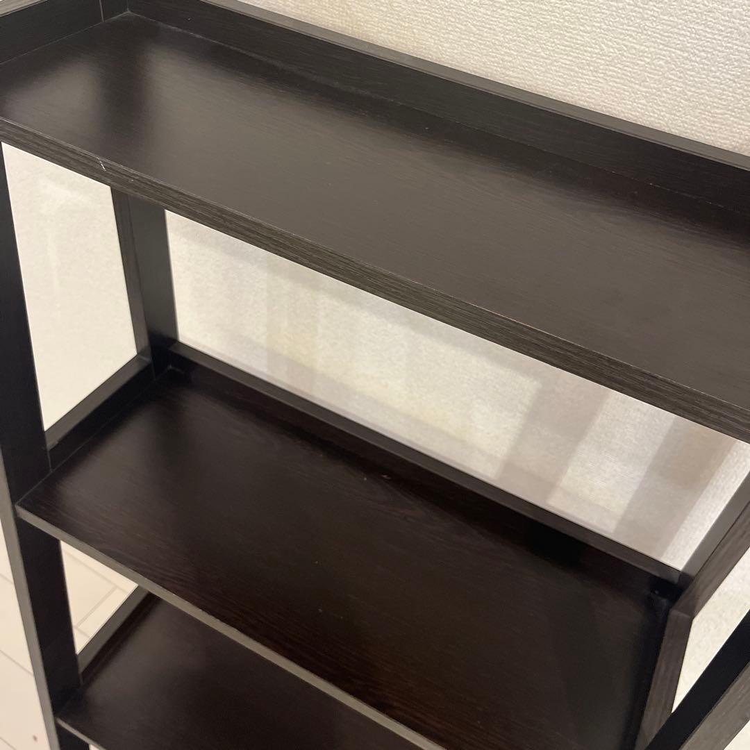 ダークブラウン 4段オープンシェルフ