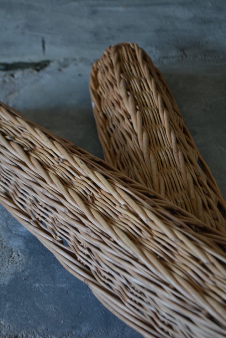 バゲット  フランスパン  バスケット  アンティーク  藤  H