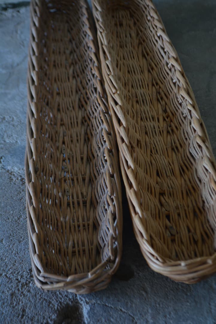 バゲット  フランスパン  バスケット  アンティーク  藤  H