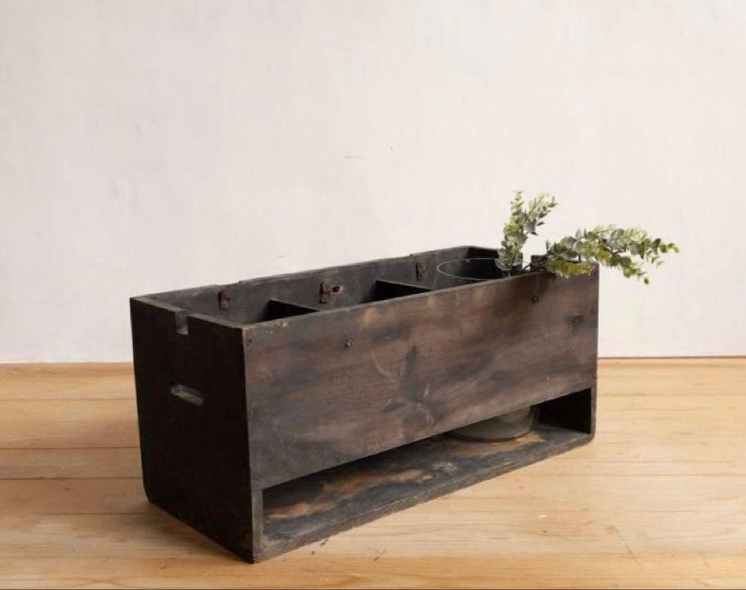 ローボード　無垢材　木製　収納棚　2段　古道具　古家具　ビンテージ　アンティーク