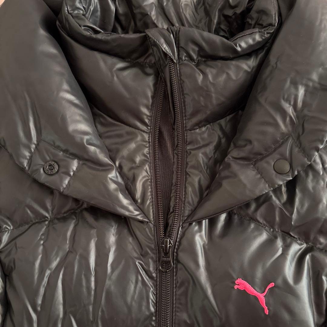 PUMA ブラック ダウン ベンチコート レディース　M ダウン90%