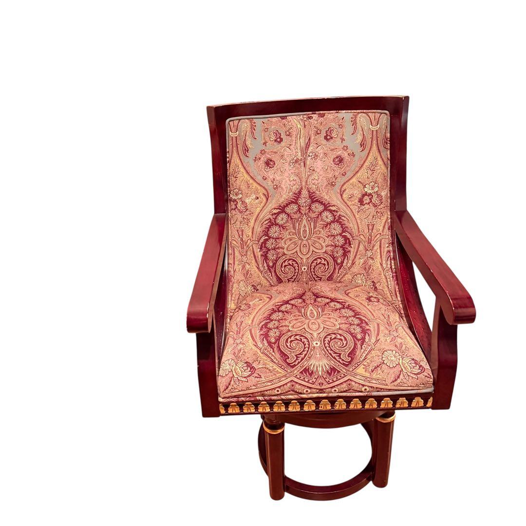 無垢材 回転式 サロン アームチェア 高級 フレンチ様式 ルイ16世 イス 店舗