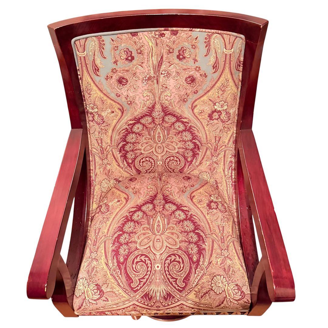 無垢材 回転式 サロン アームチェア 高級 フレンチ様式 ルイ16世 イス 店舗