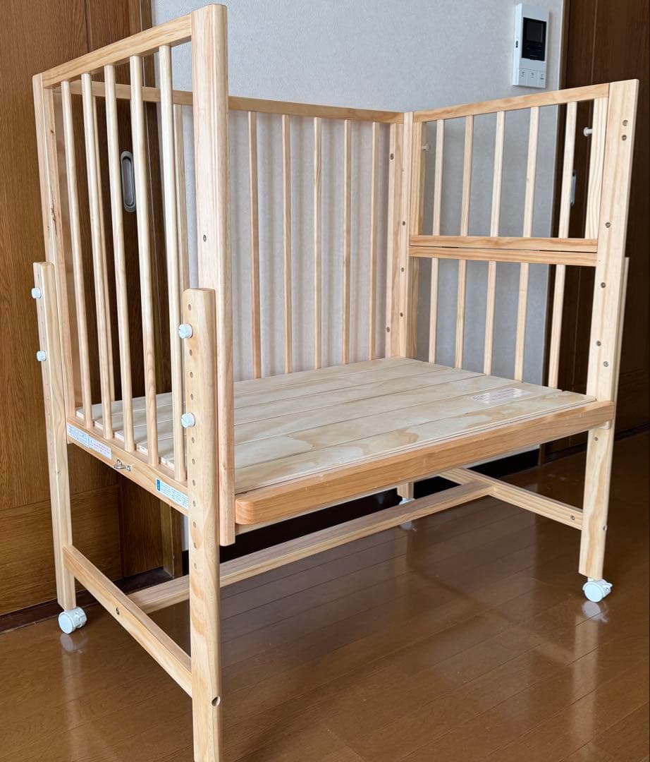 そいねーる ミニベビーベッド　ナチュラル 大和屋 &ベッドガード