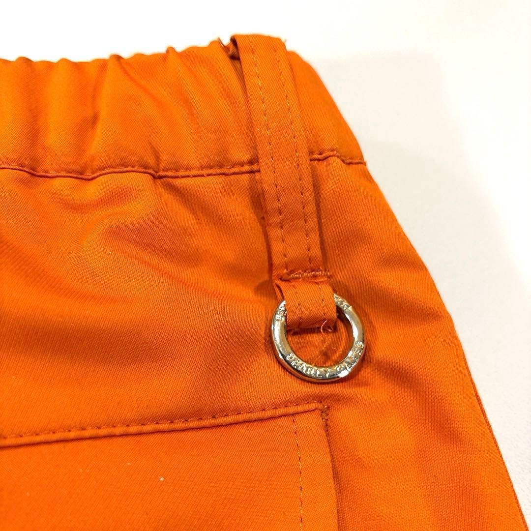 パーリーゲイツ　2/L 蓄熱　ロングパンツ　オレンジ　ウエストゴム　ドロスト