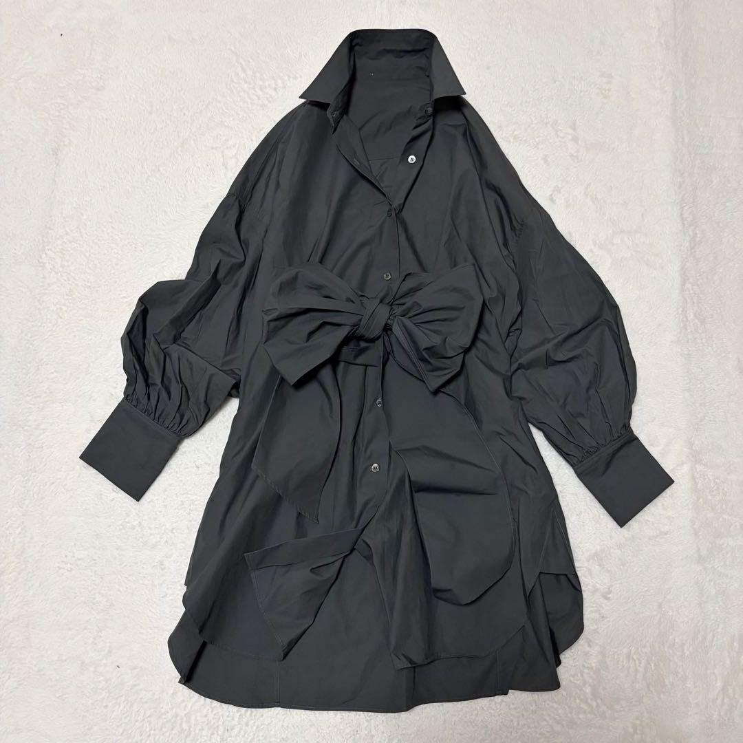 近年ウィムガゼット　タイプライターボウタイブラウスオーバーサイズドルマンスリーブ