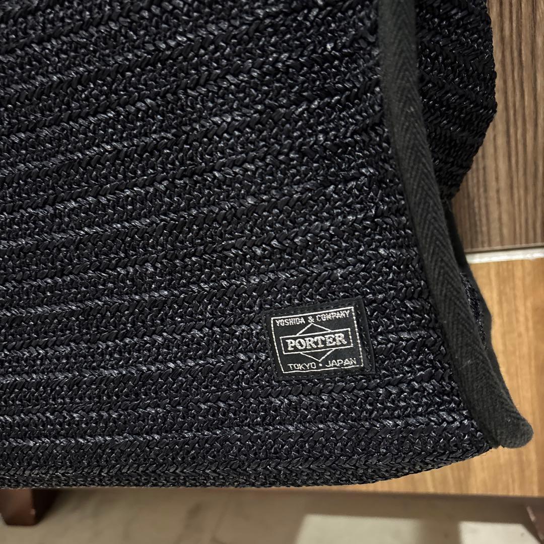 ☆PORTER☆ 希少黒ポーター　トートバッグ　カゴバッグ　A4 大容量　肩掛け