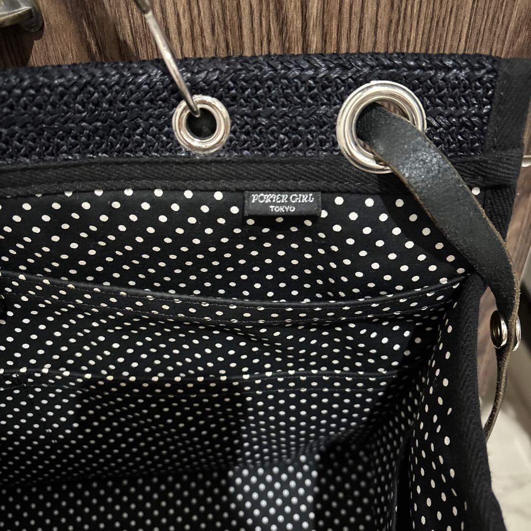 ☆PORTER☆ 希少黒ポーター　トートバッグ　カゴバッグ　A4 大容量　肩掛け