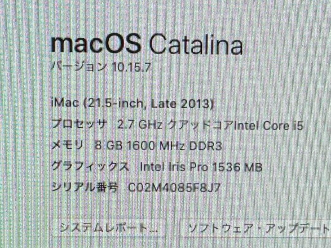 Apple iMac 21.5 2013 i5 8G 1T【カスタマイズ向け】2