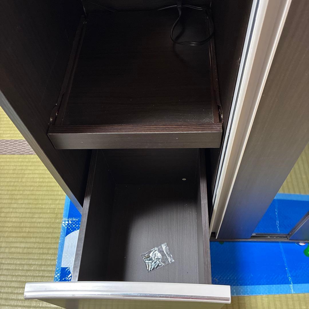 ダークブラウン レンジボード スライド扉付き