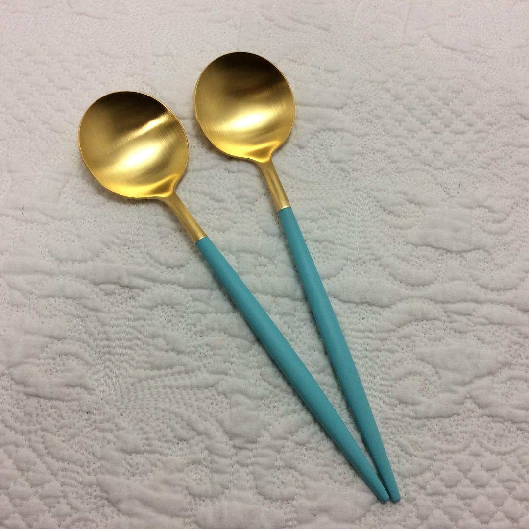 セール価格！　クチポール　ＧＯＡ　ターコイズ＆ゴールド　ディナー３種×各２