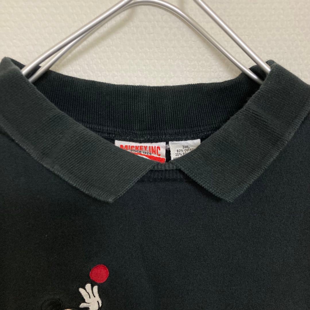【希少サイズ3XL】Disney ミッキーマウス スウェット トレーナー 刺繍