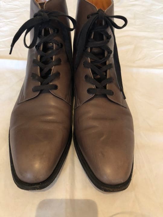 frank leder 激レア　ブーツ　グレー　レースアップブーツ