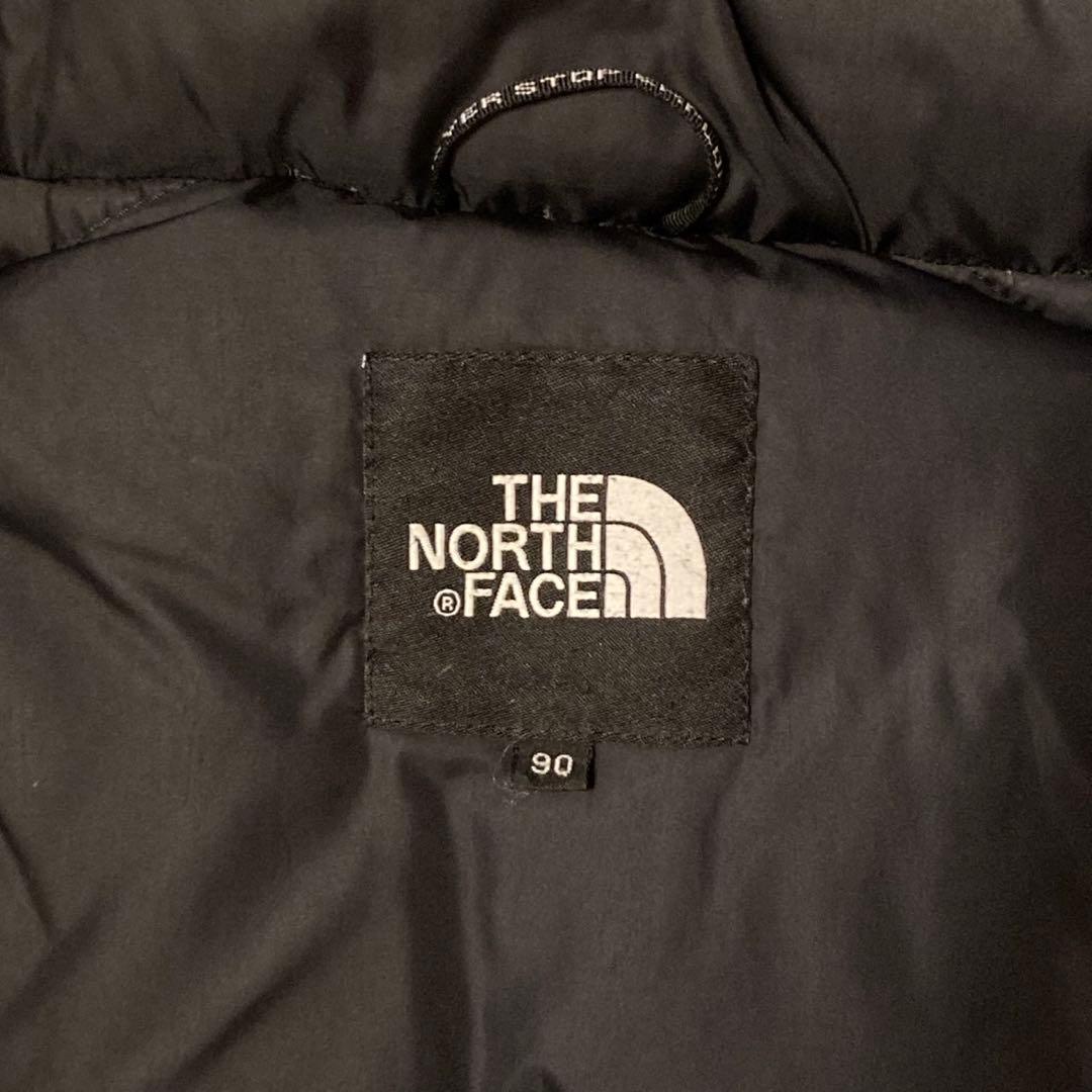 【ザ・ノースフェイス】ヌプシ　ダウンジャケット　S ネイビー　刺繍ロゴ　人気　h