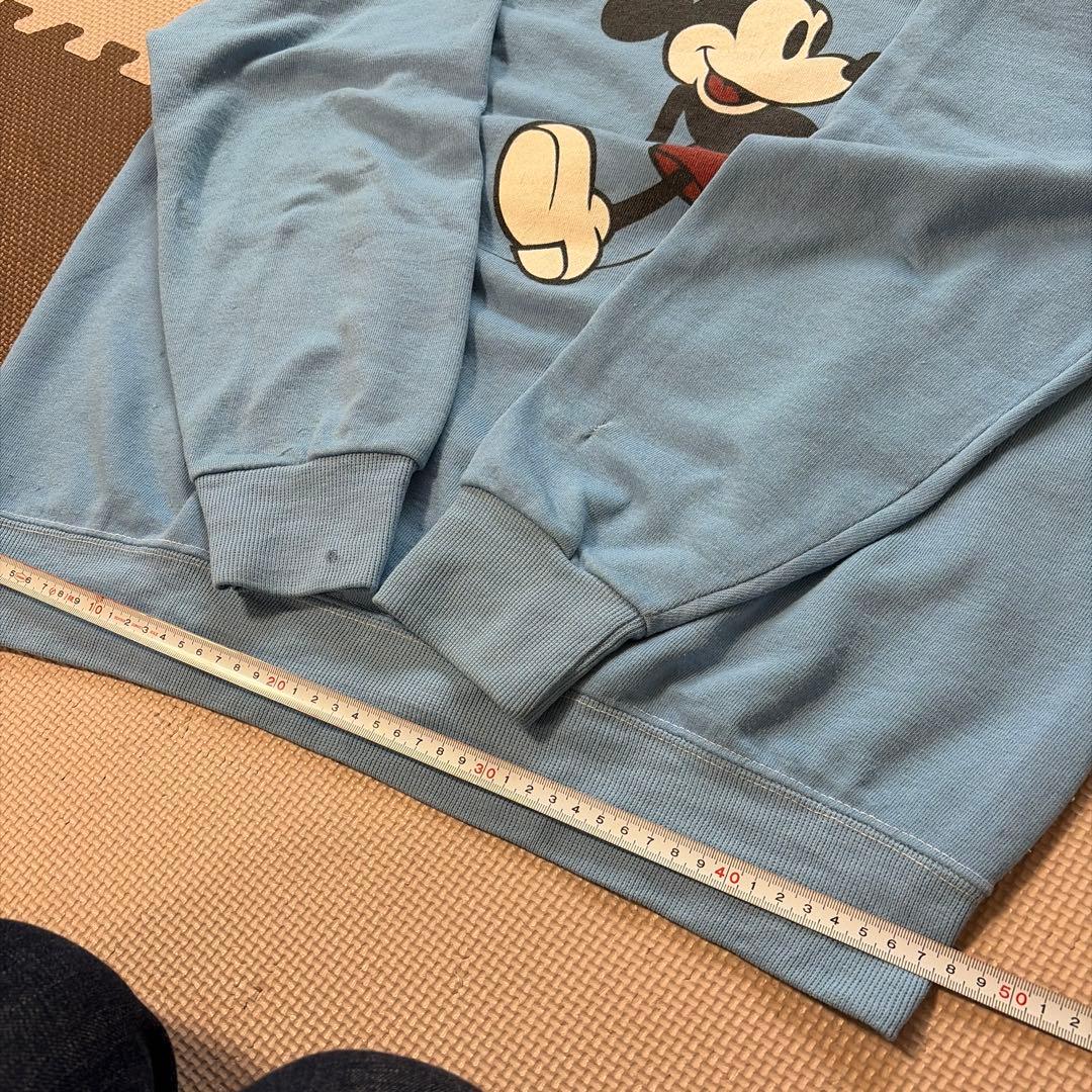 古着ヴィンテージディズニー　ミッキー　スウェット　水色　レディース