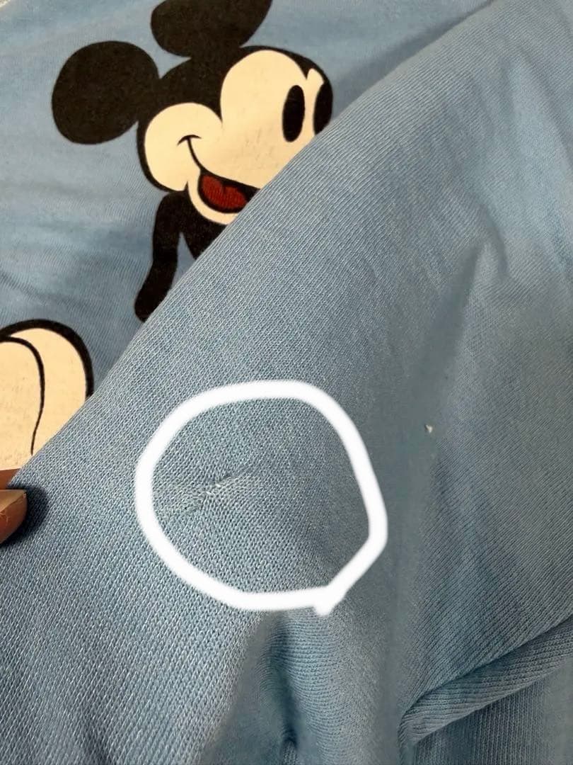 古着ヴィンテージディズニー　ミッキー　スウェット　水色　レディース