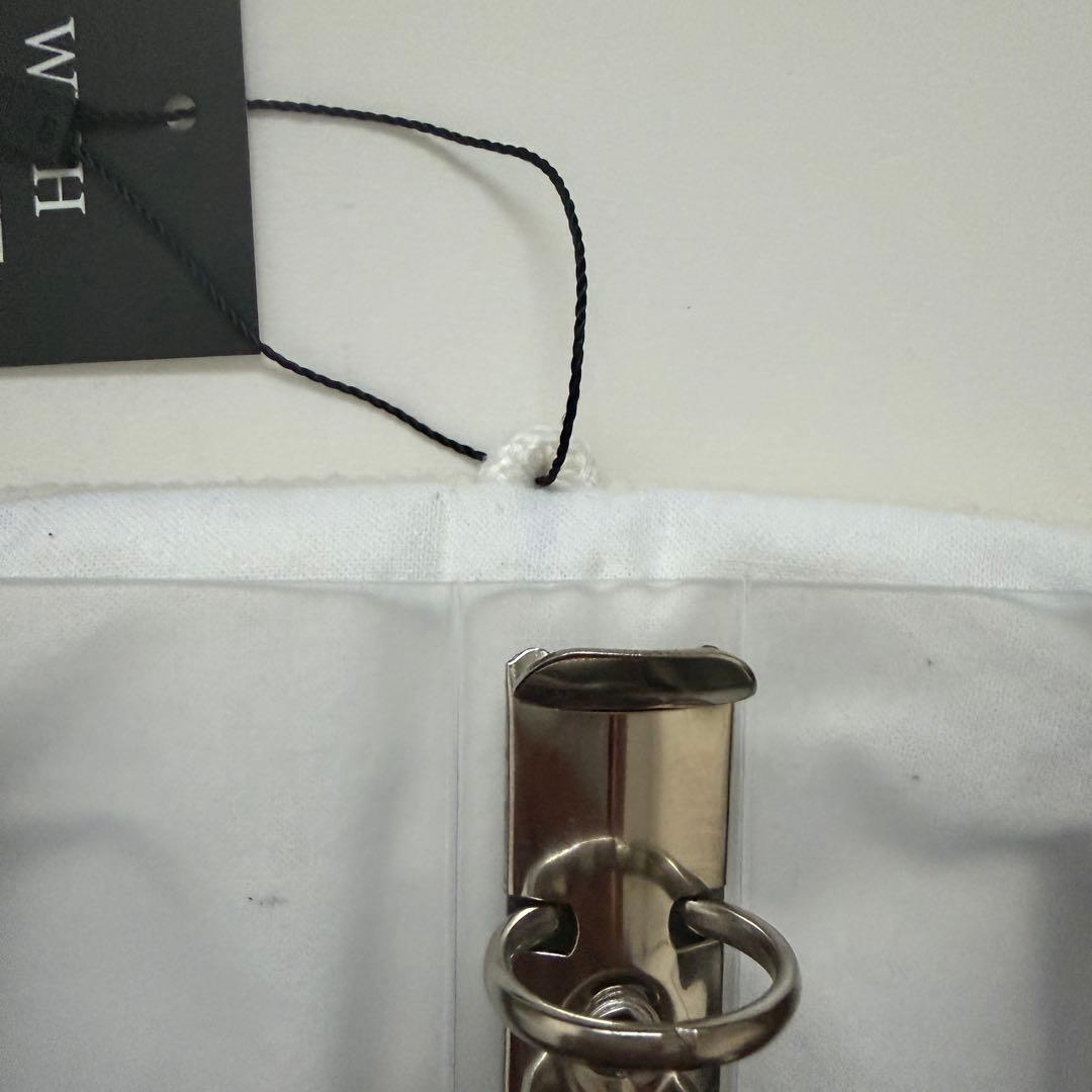 【1点のみ】バインダーカバー　アイボリー　コーデュロイ　ブラウンポケット付　A6