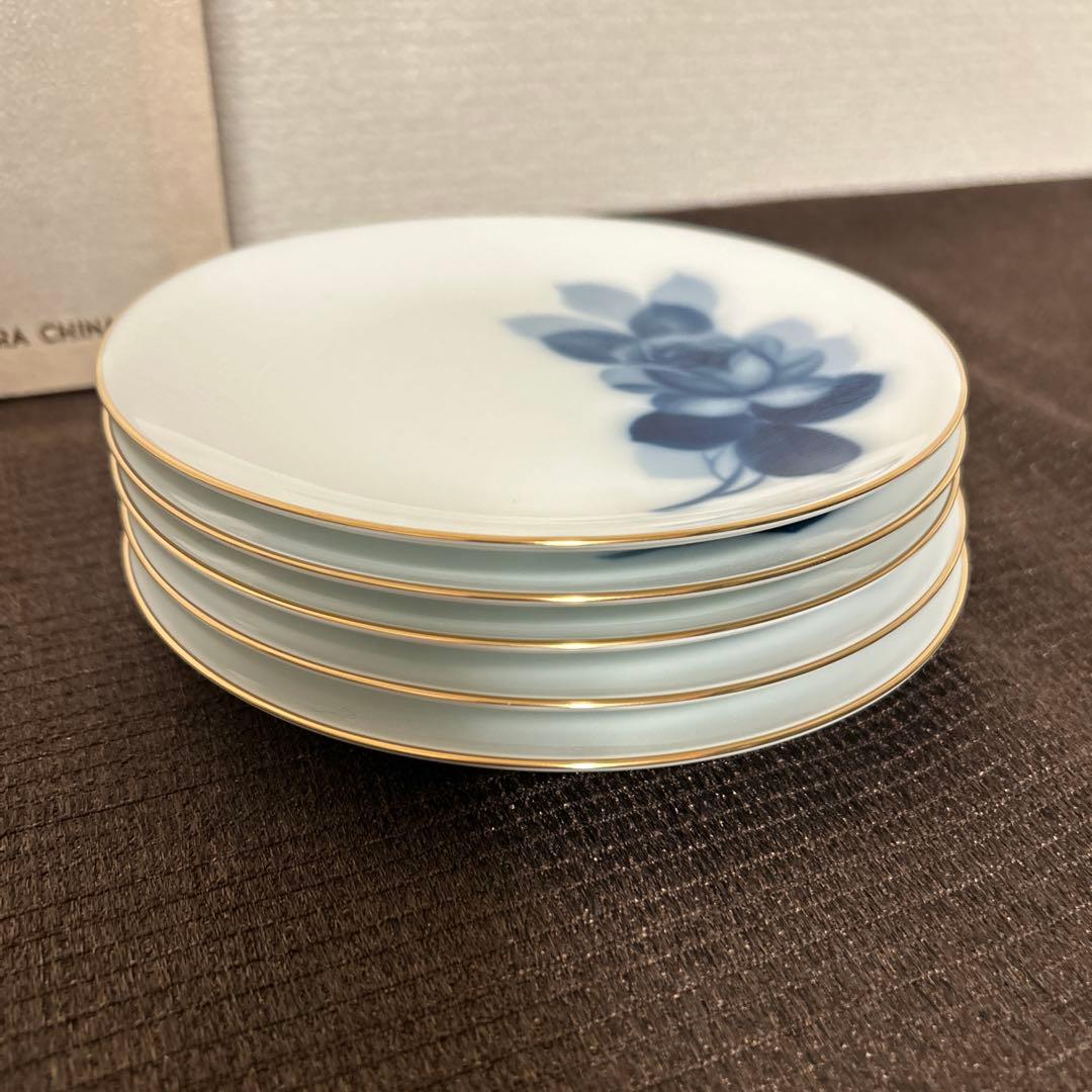 大倉陶園　ブルーローズ　デザートプレート　16.5cm 新品未使用