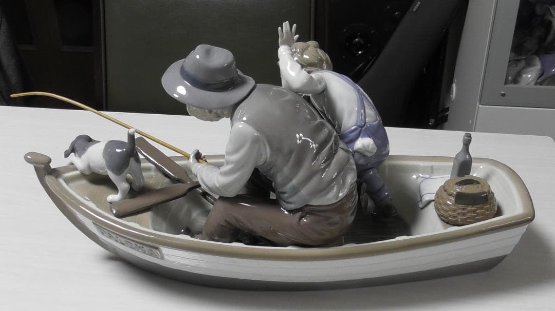LLADRO　リヤドロ【おじいちゃんと魚釣り】2　リアドロ　インテリア　Ｌ506