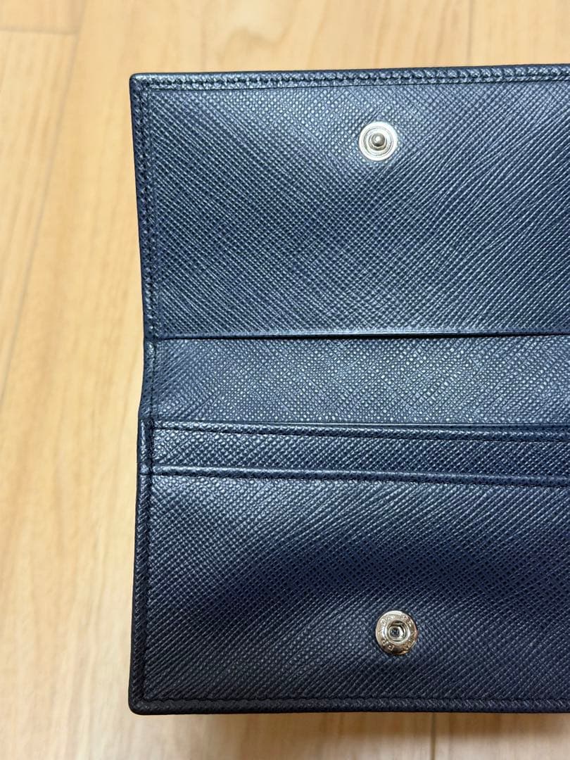 PRADA ネイビー レザー 名刺入れ