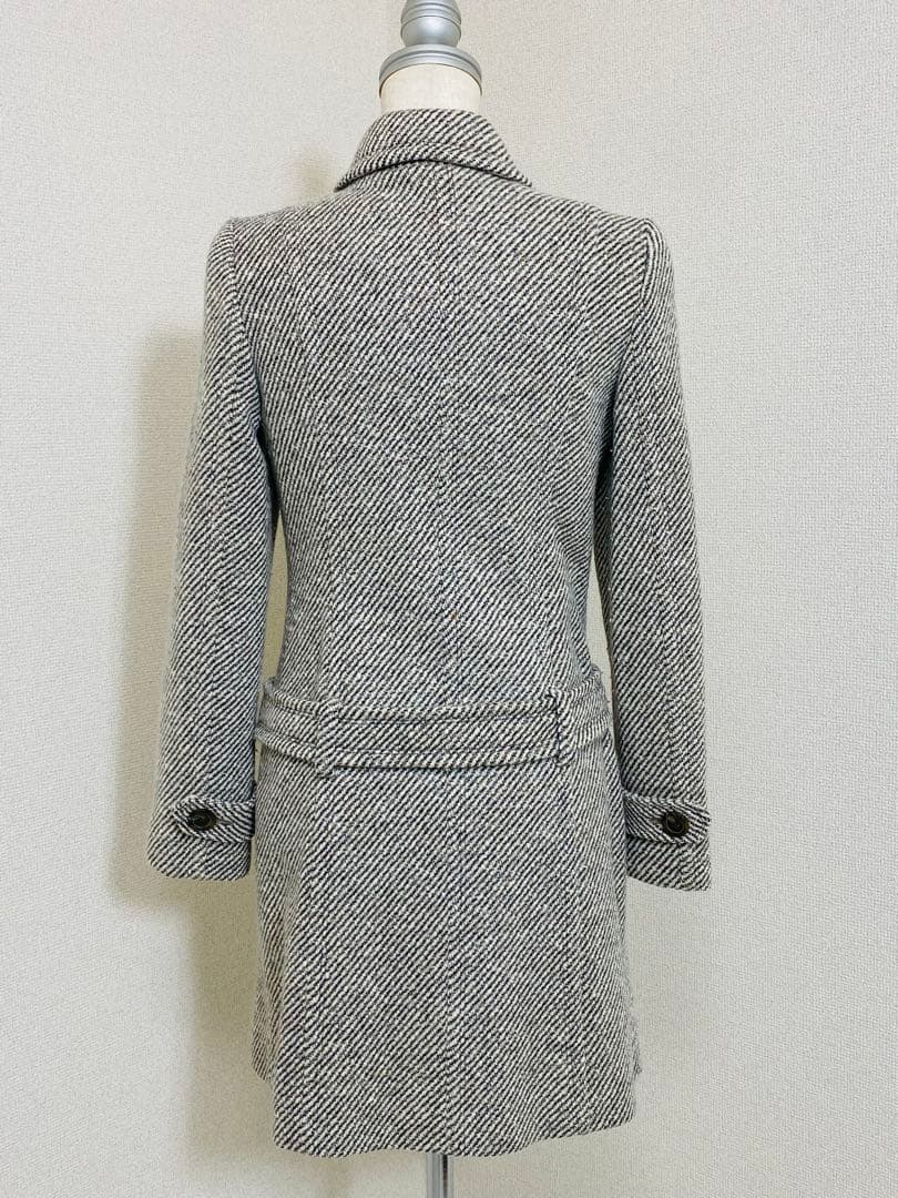 【極美品】BURBERRY BLUE LABEL ベルト付き ヘリンボーンコート